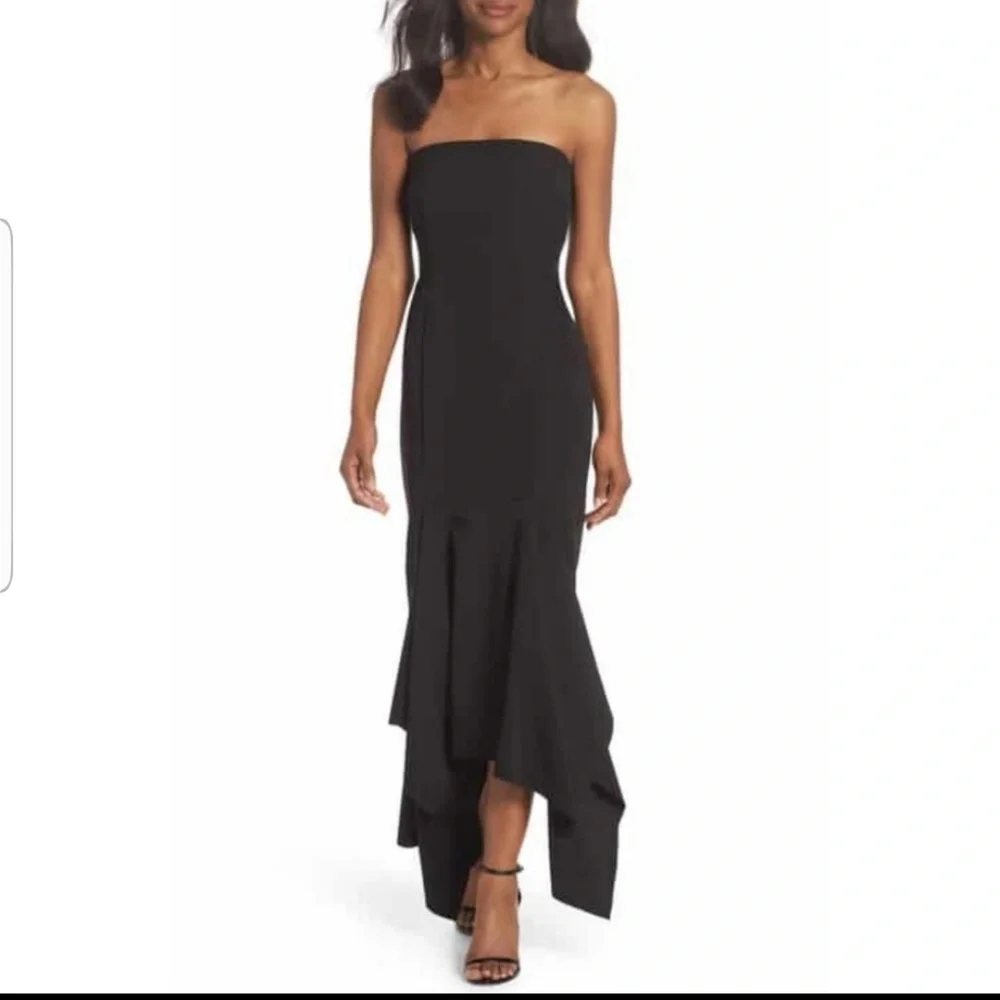 VINCE CAMUTO ASYMMETRICAL STRAPLESS DRESS - Picture 8 of 8
